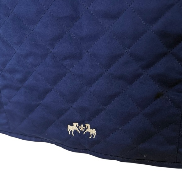 Equine Couture Navy Quilted Riding Vest Women’s M Equestrian Micro Suede NWOT - Picture 6 of 9